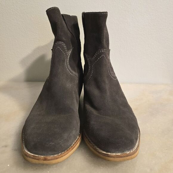 Sam Edelman Myron cowgirl boots grey suede western rodeo - Picture 4 of 11